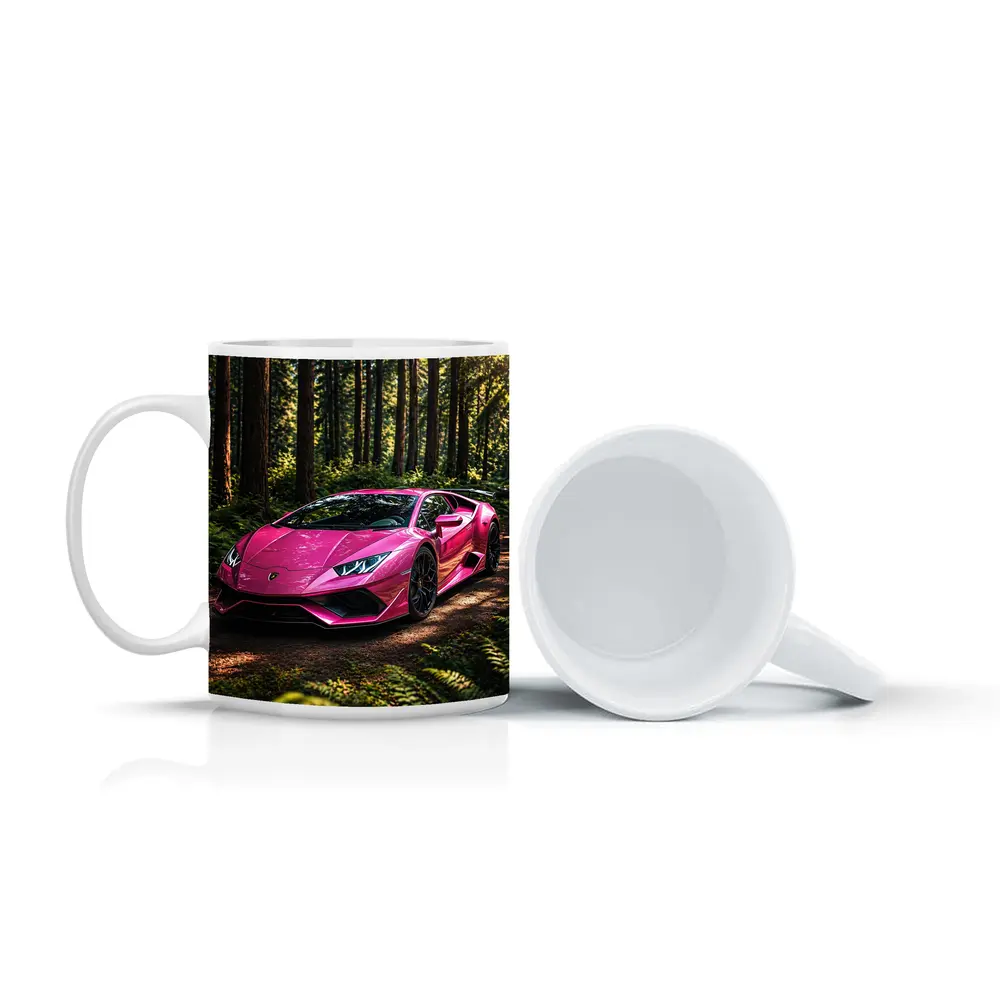 Pink Lamborghini Huracan Forest Dirt Road – Mugs