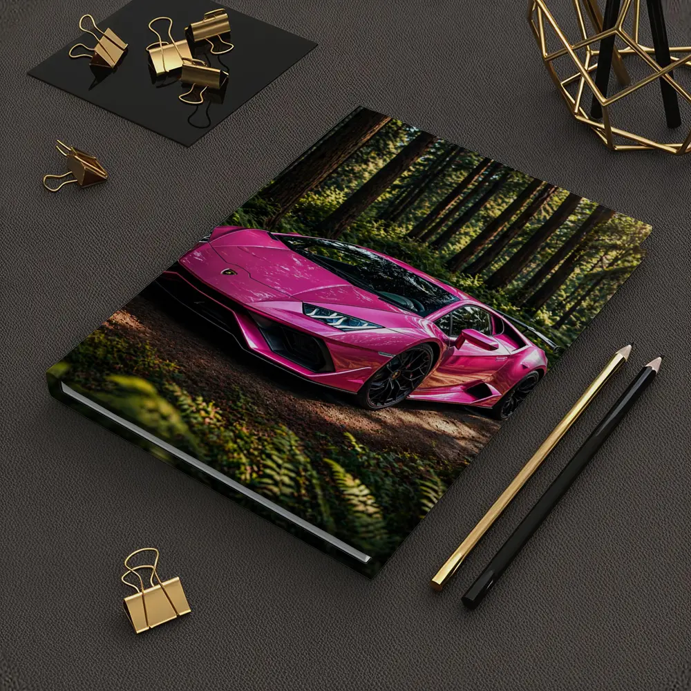 Pink Lamborghini Huracan Forest Dirt Road – Notebooks