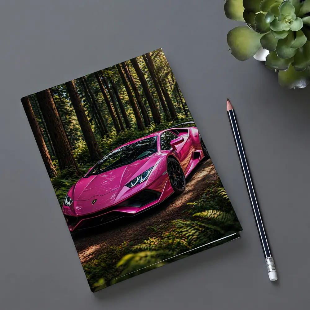 Pink Lamborghini Huracan Forest Dirt Road – Notebooks