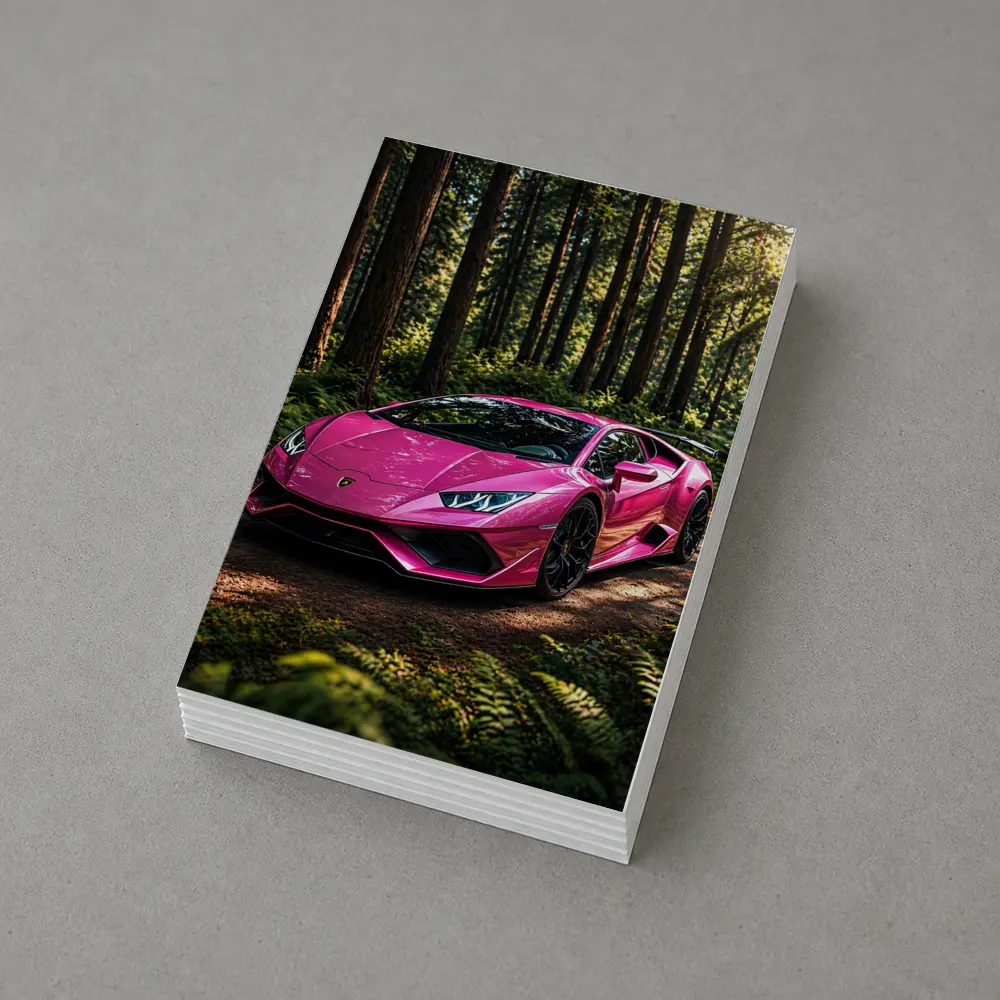Pink Lamborghini Huracan Forest Dirt Road – Postcards
