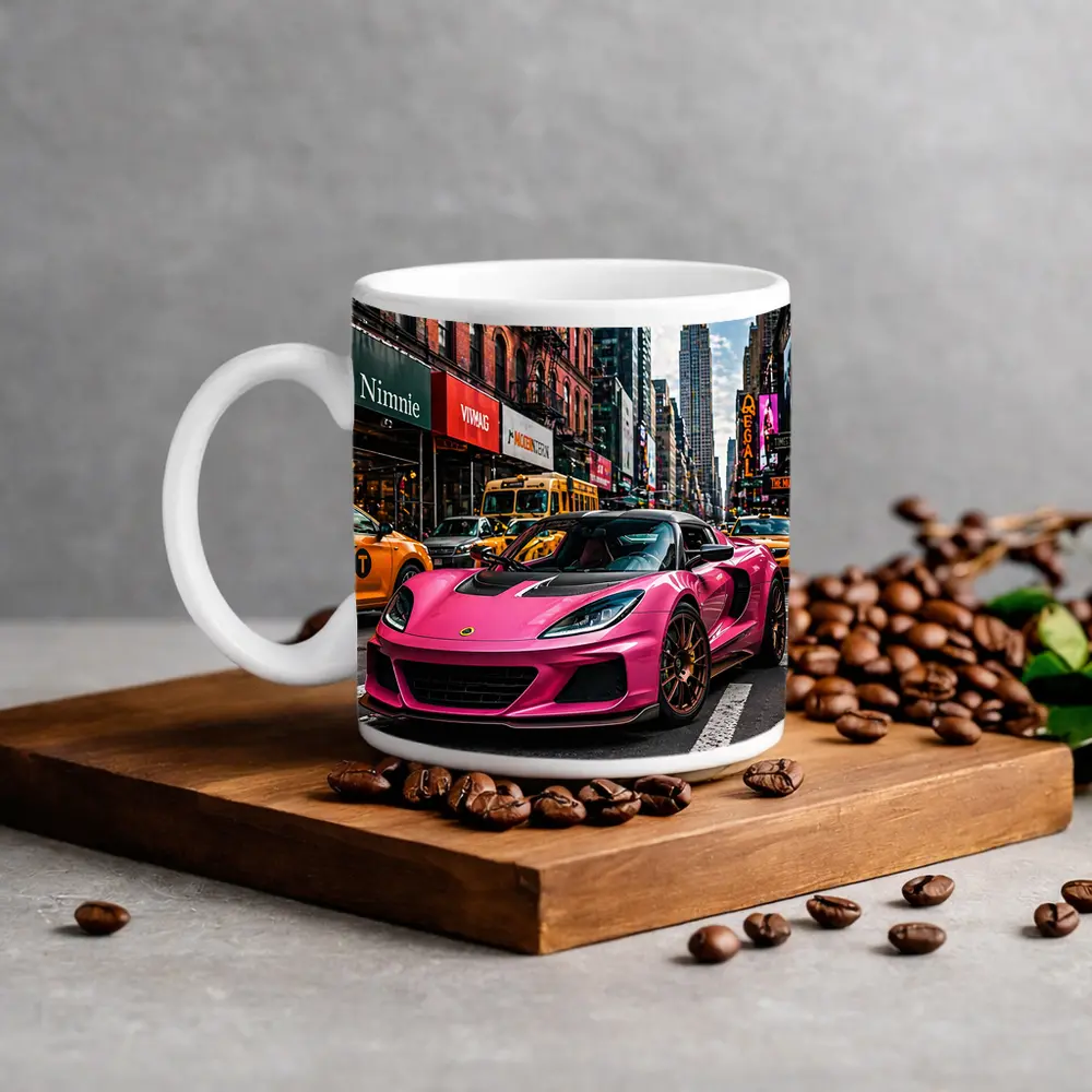 Pink Lotus Exige New York City Street – Mugs