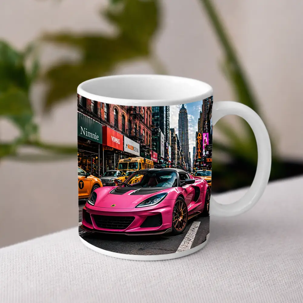Pink Lotus Exige New York City Street – Mugs