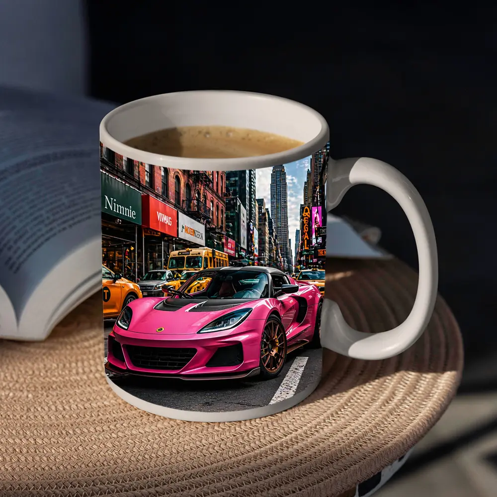 Pink Lotus Exige New York City Street – Mugs