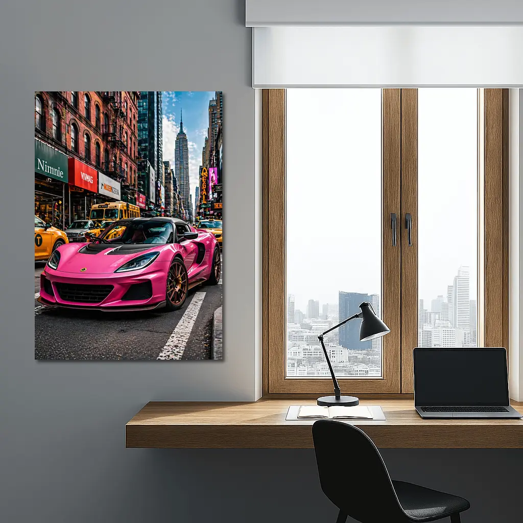 Pink Lotus Exige New York City Street – Wall Art