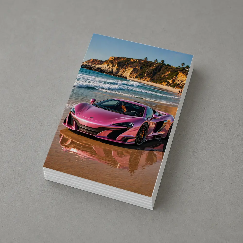 Pink McLaren 570S on Sunny Beach – Postcards