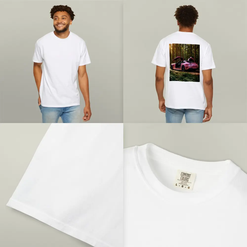 Pink Mercedes AMG GT Forest Setting – T-Shirts