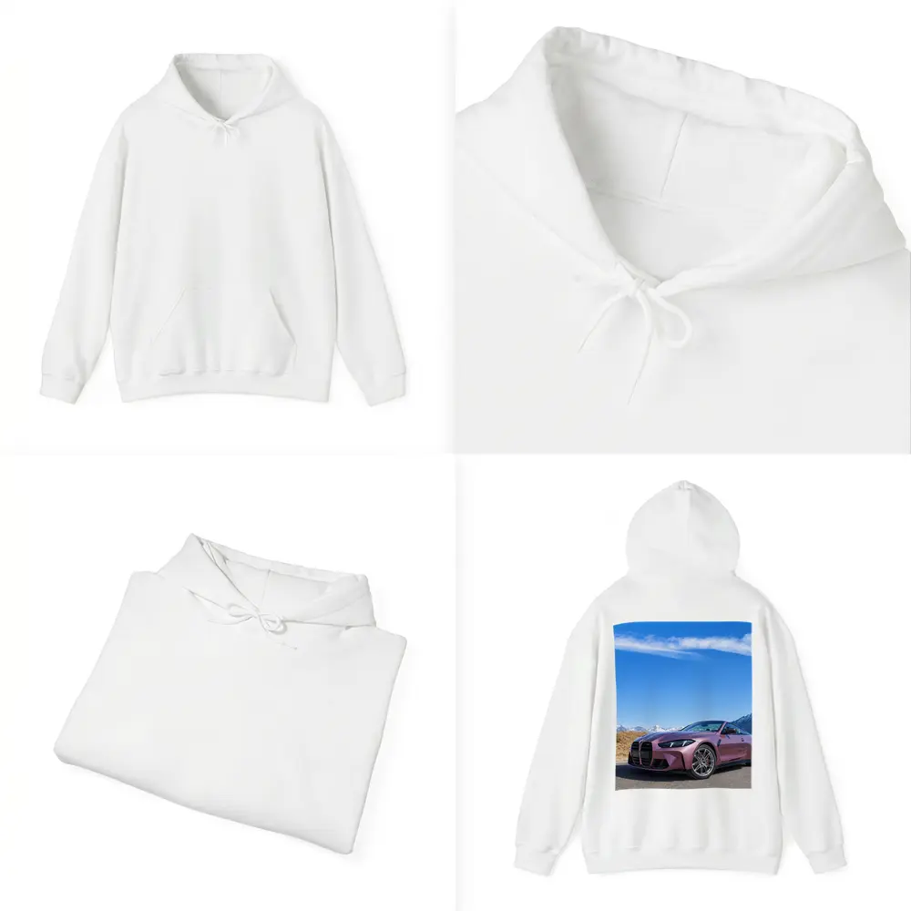 BMW M4 Pink Pearl Mountain Road Scene – Hoodies
