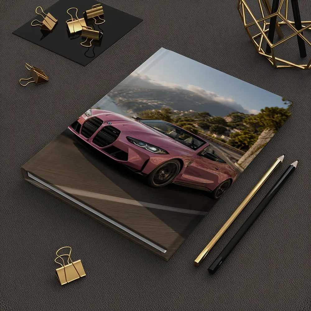 BMW M4 Convertible Pink Coastal Road Drive – Notebooks