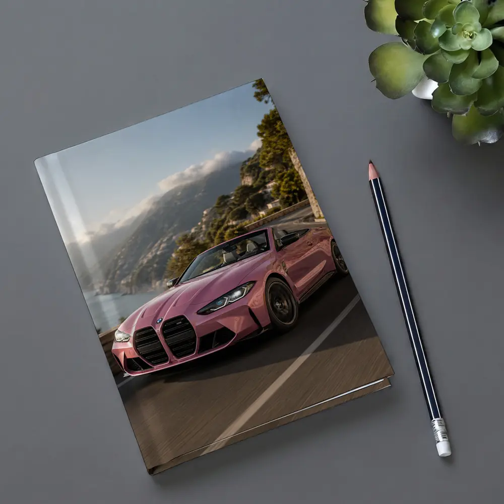 BMW M4 Convertible Pink Coastal Road Drive – Notebooks