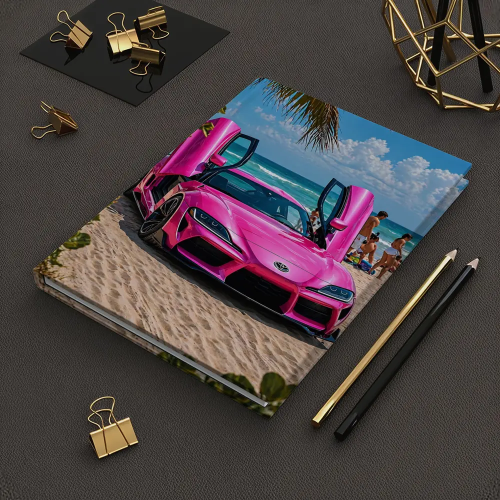 Pink Toyota GR Supra On Sunny Beach – Notebooks