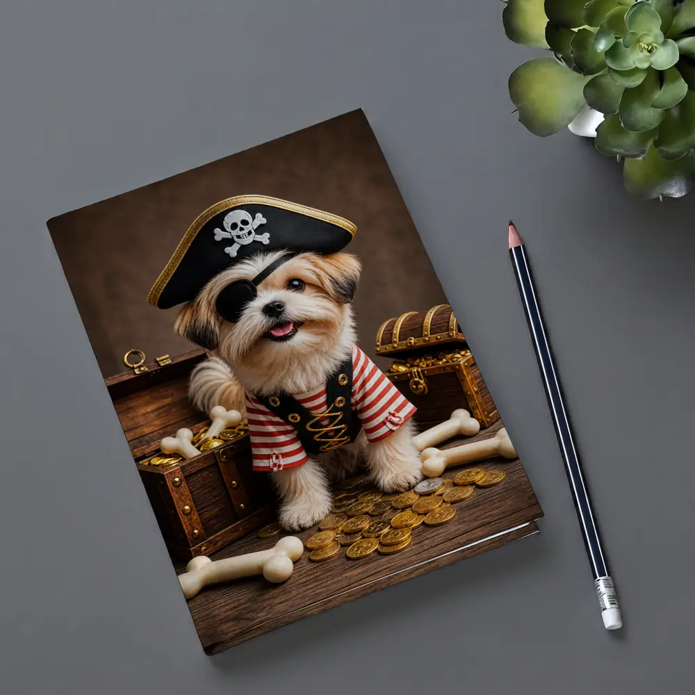 Shih Tzu Pirate Dog Treasure Chest Gold – Notebooks