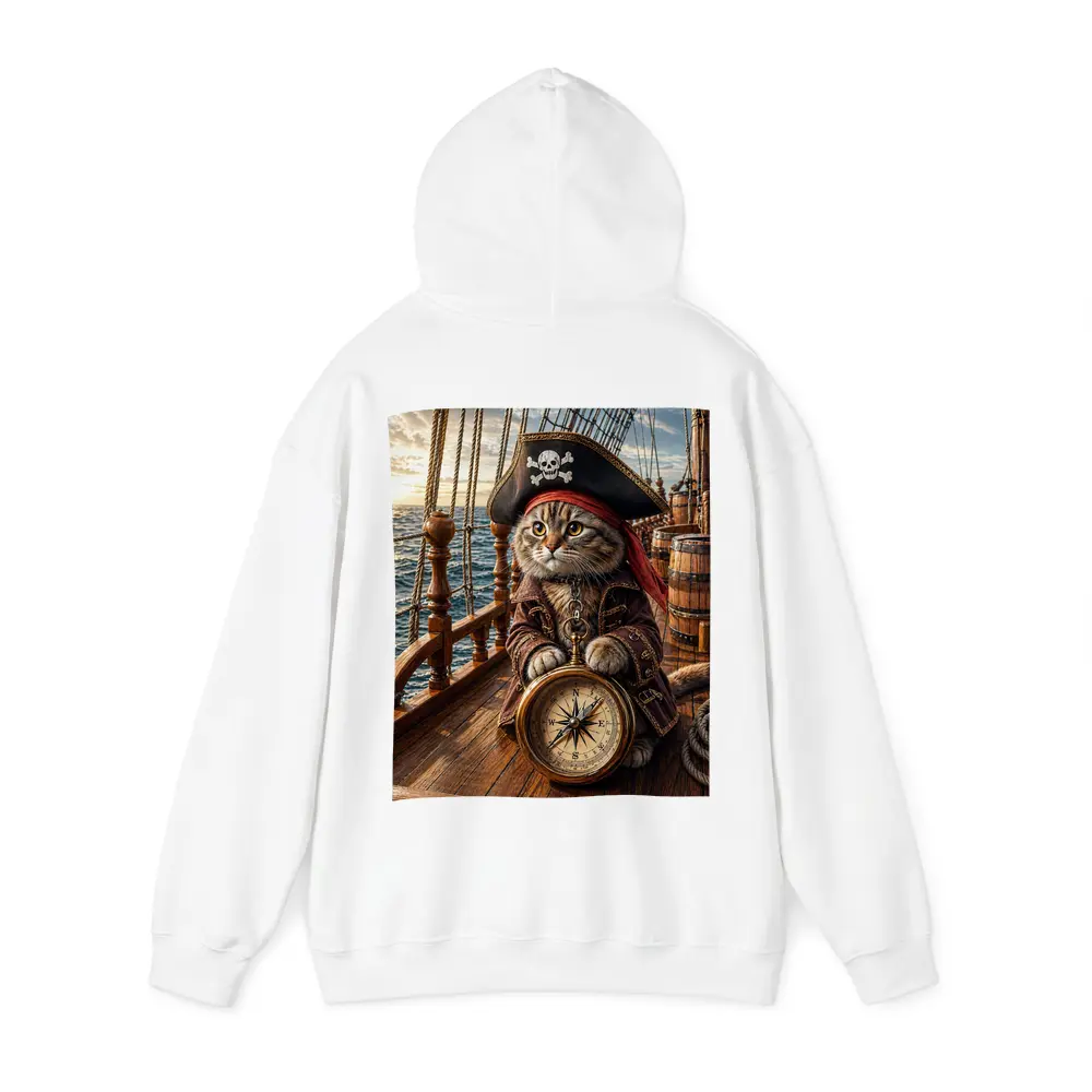 Scottish Fold Pirate Cat Compass Ship Deck – Hoodies
