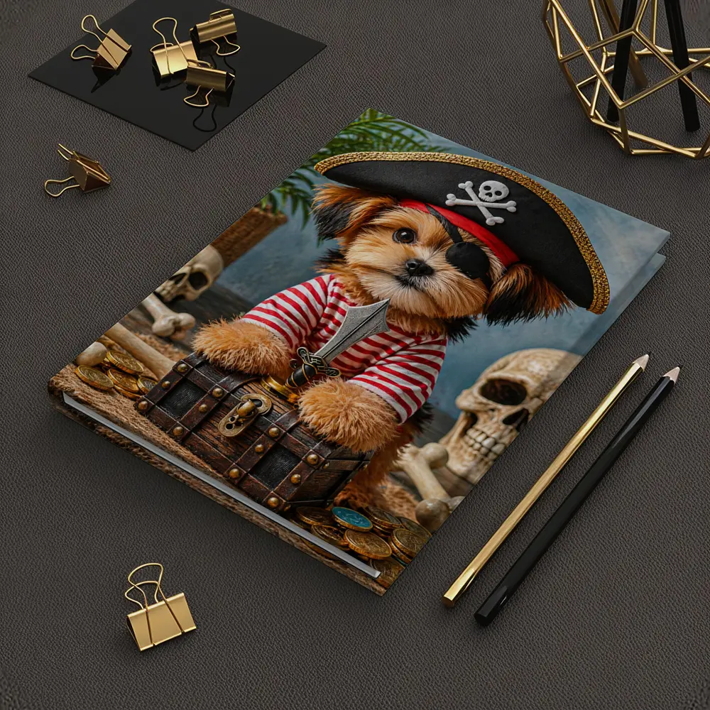 Yorkshire Terrier Pirate Captain Treasure Chest – Notebooks