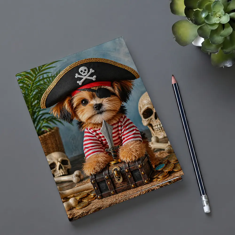 Yorkshire Terrier Pirate Captain Treasure Chest – Notebooks