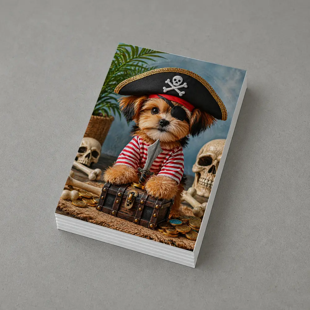 Yorkshire Terrier Pirate Captain Treasure Chest – Postcards