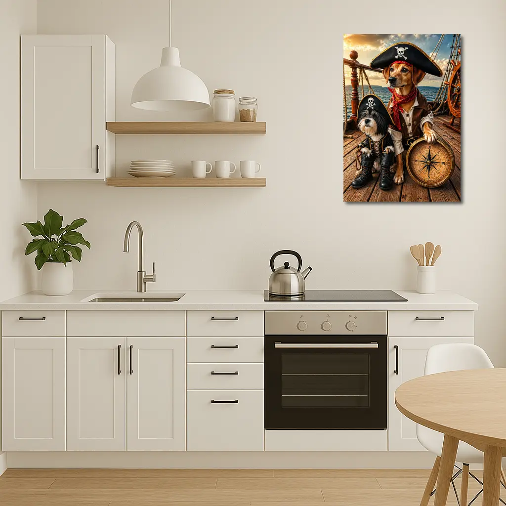 Pirate Dogs on Ship Deck Adventure – Wall Art