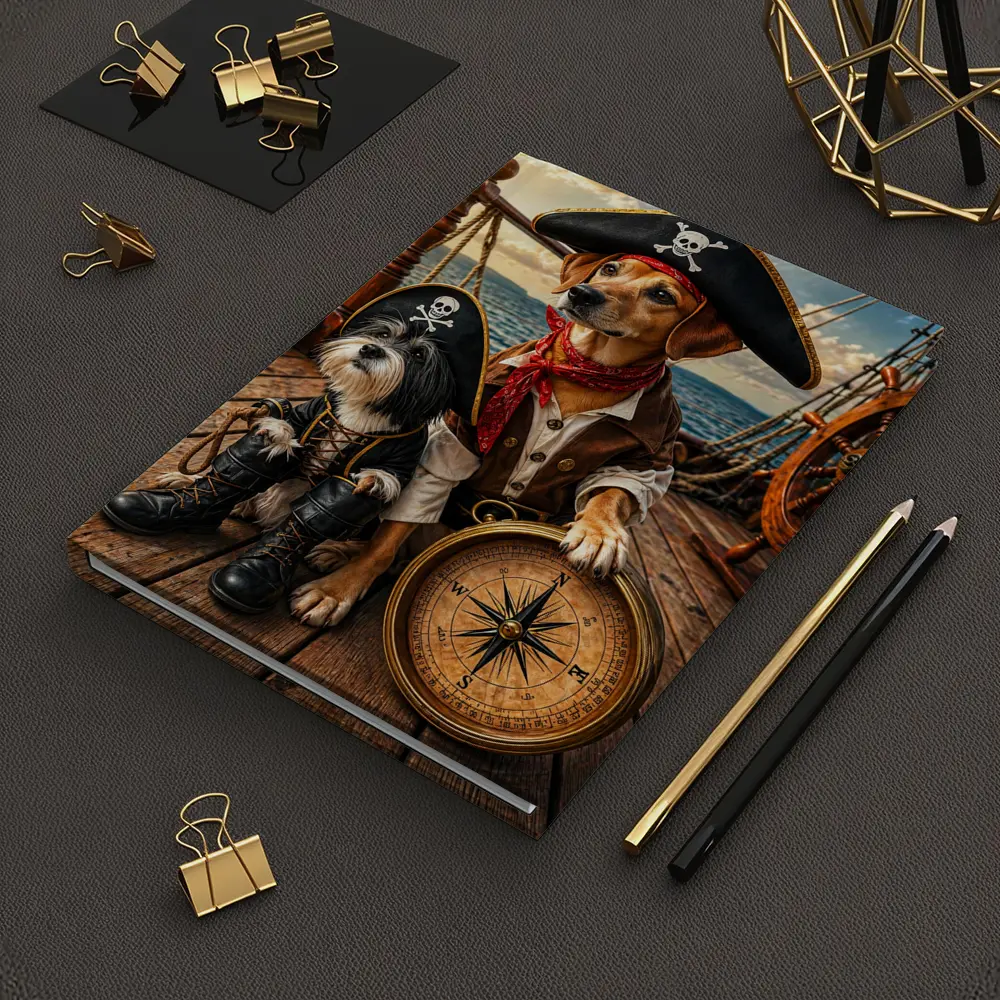 Pirate Dogs on Ship Deck Adventure – Notebooks