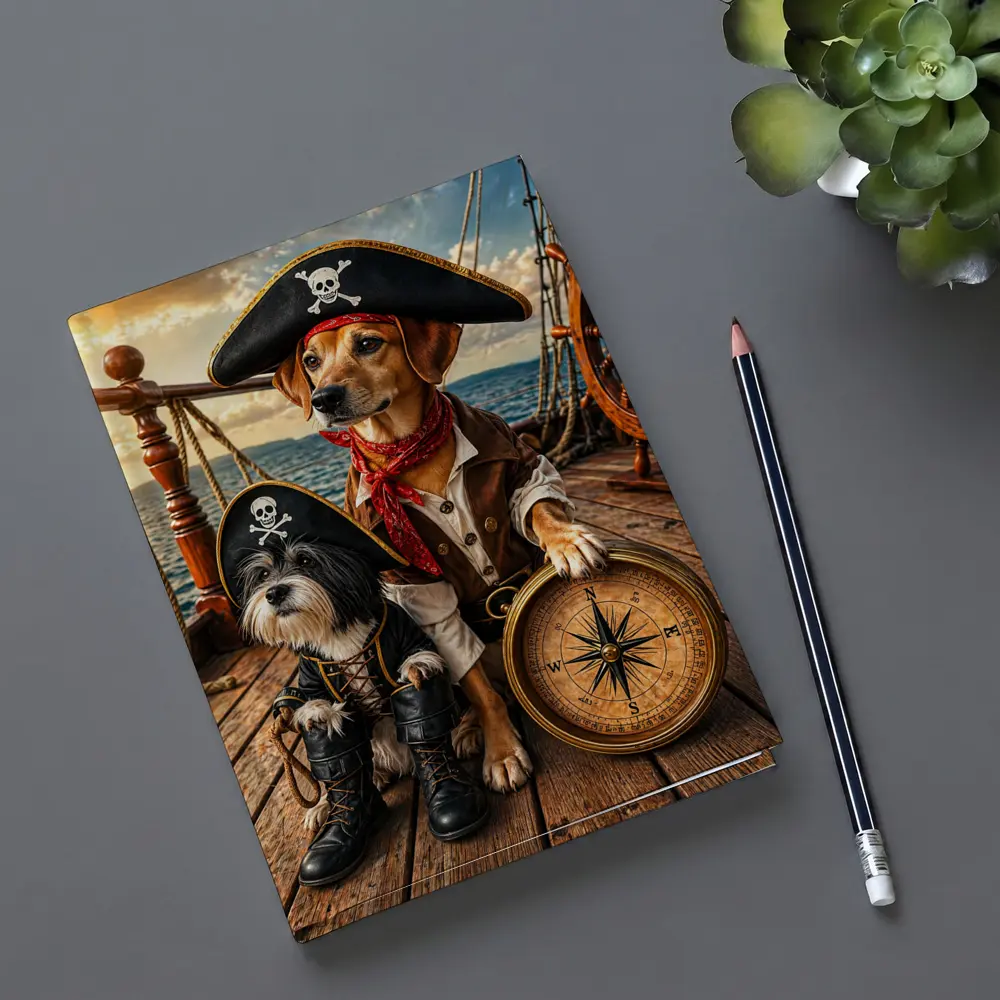 Pirate Dogs on Ship Deck Adventure – Notebooks