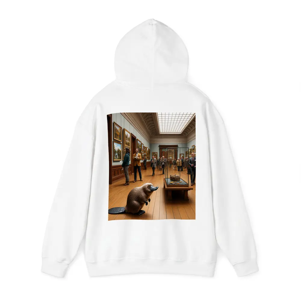 Platypus Standing Inside Classic Art Museum – Hoodies