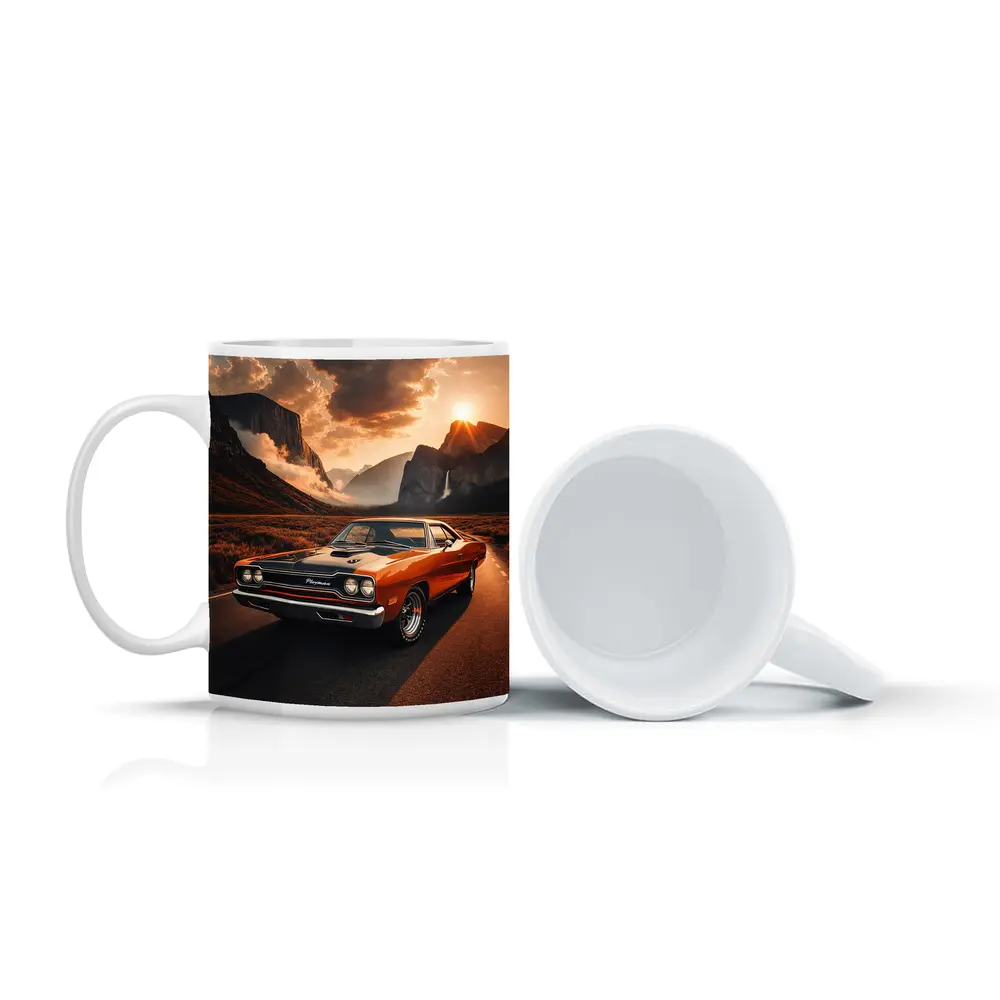 Plymouth Road Runner Classic Muscle Mountain Sunset – Mugs