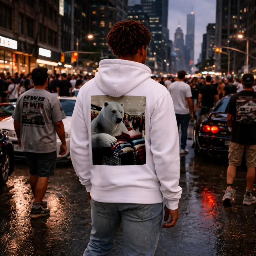 Polar Bear Shopping Cart Fashion Mall – Hoodies