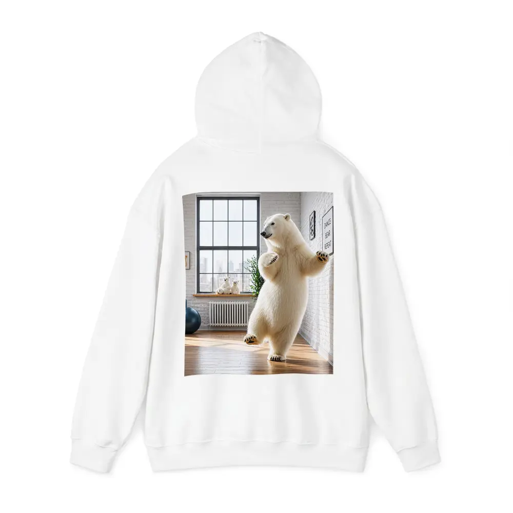 Polar Bear Dancing in Modern Studio Interior – Hoodies
