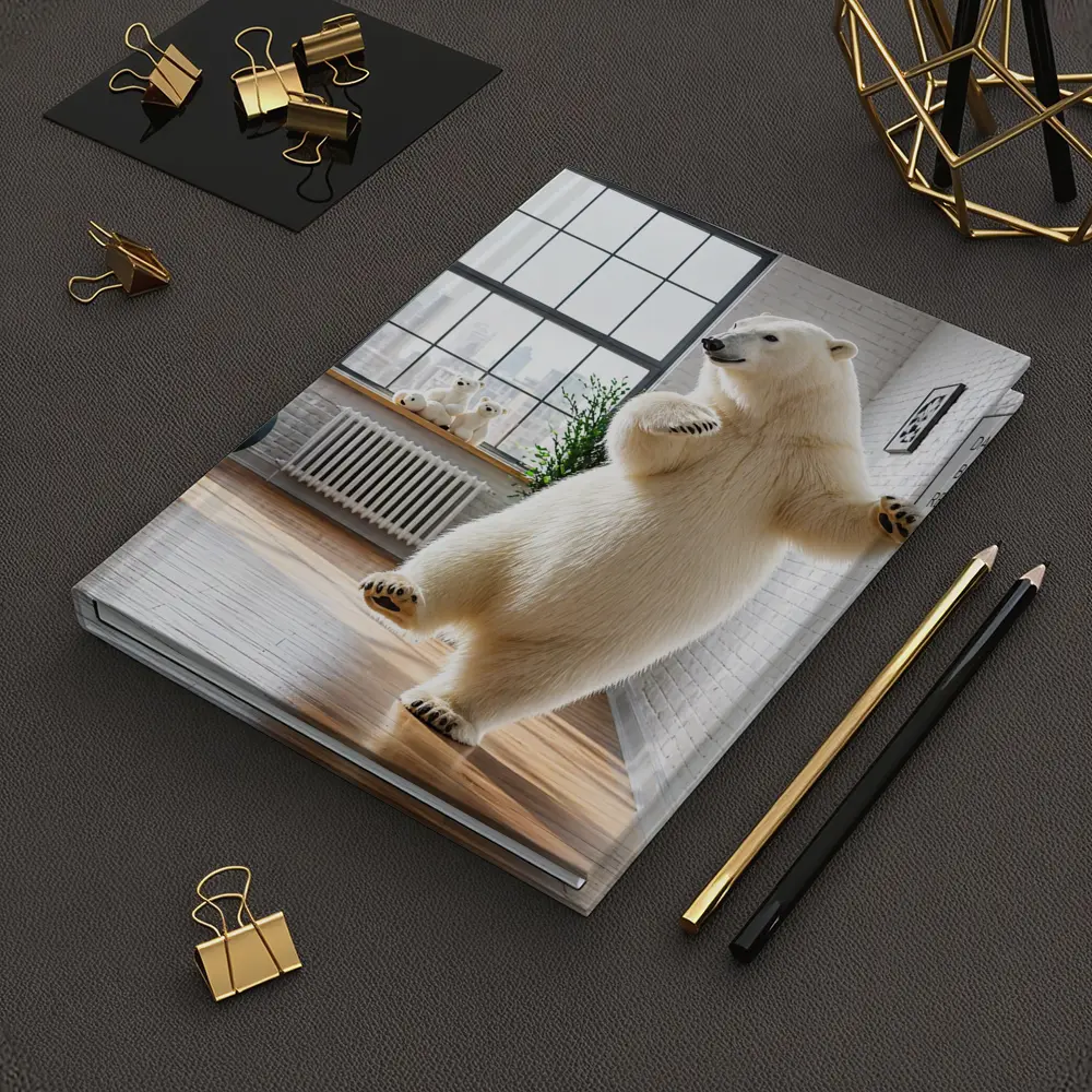 Polar Bear Dancing in Modern Studio Interior – Notebooks