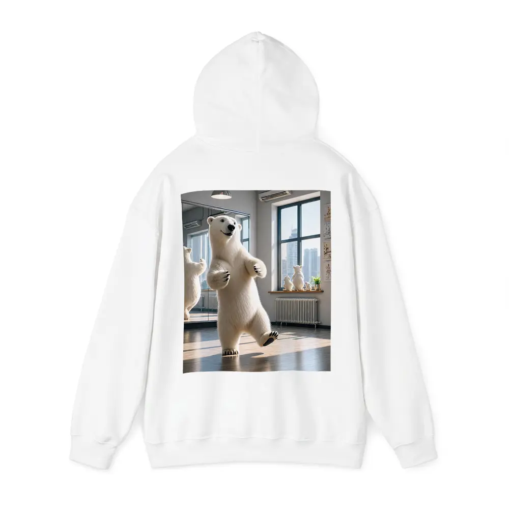 Polar Bear Dancing in Bright Studio – Hoodies