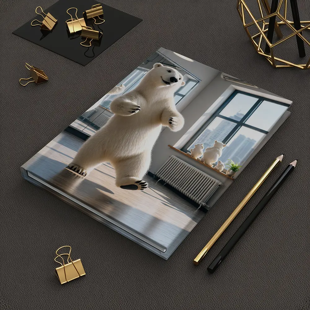 Polar Bear Dancing in Bright Studio – Notebooks