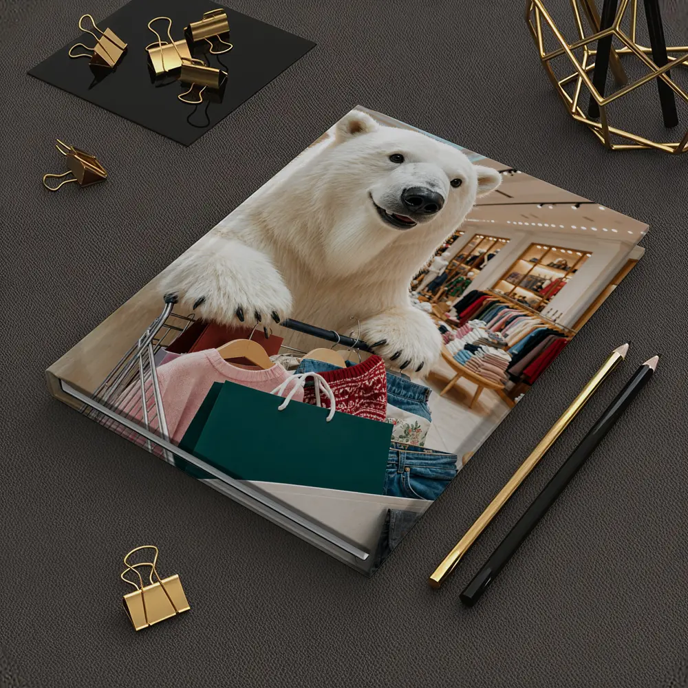 Polar Bear Shopping in Clothing Store – Notebooks