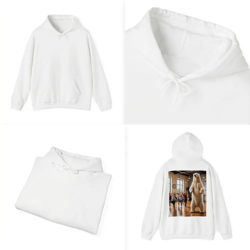 Polar Bear Dancing With Kids In Studio – Hoodies