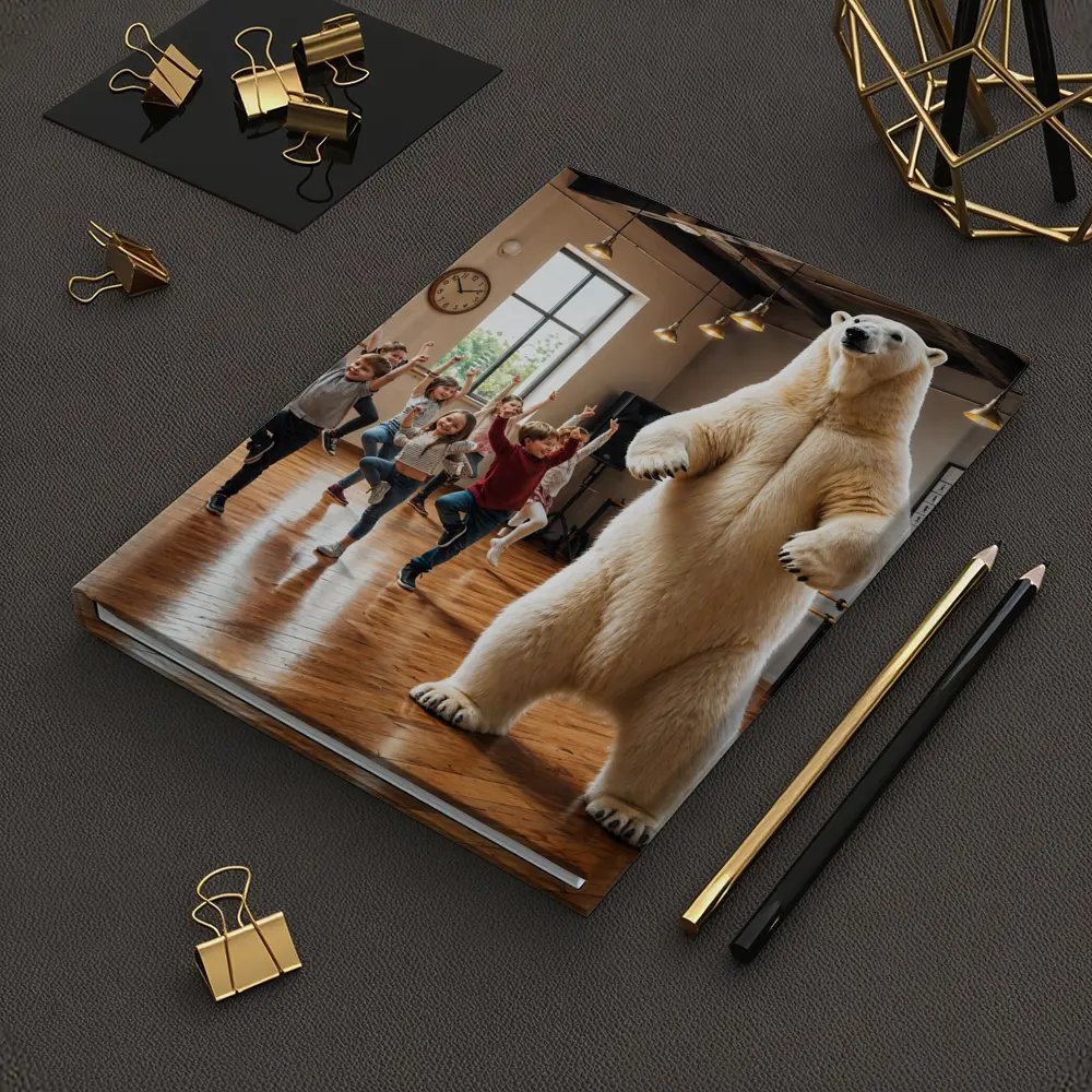 Polar Bear Dancing With Kids In Studio – Notebooks