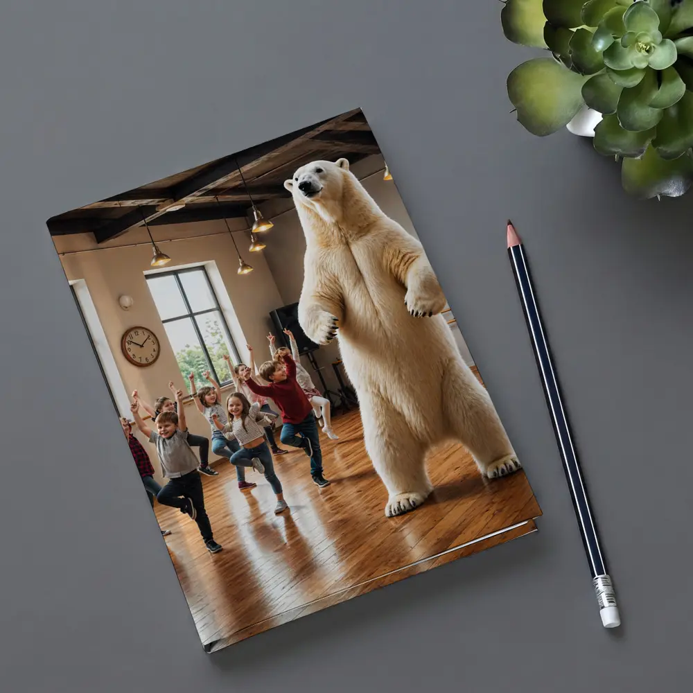 Polar Bear Dancing With Kids In Studio – Notebooks