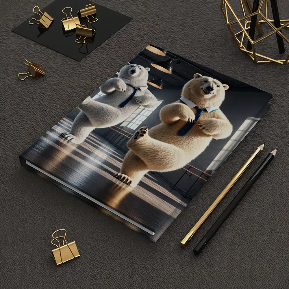 Polar Bears Dancing in Ballet Studio – Notebooks
