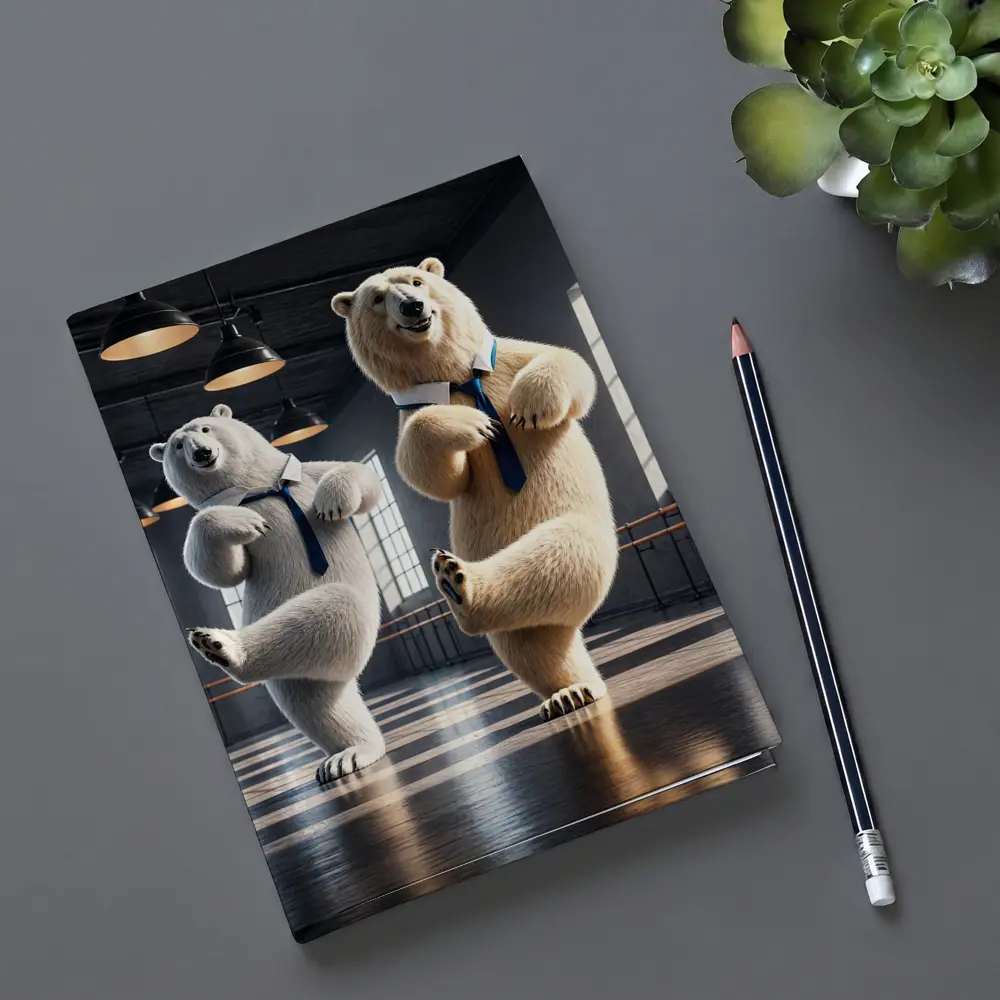 Polar Bears Dancing in Ballet Studio – Notebooks