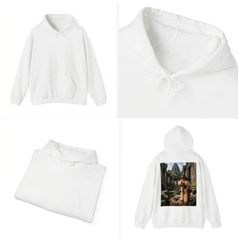 Poodle Adventurer Explorer Ancient Temple Ruins – Hoodies