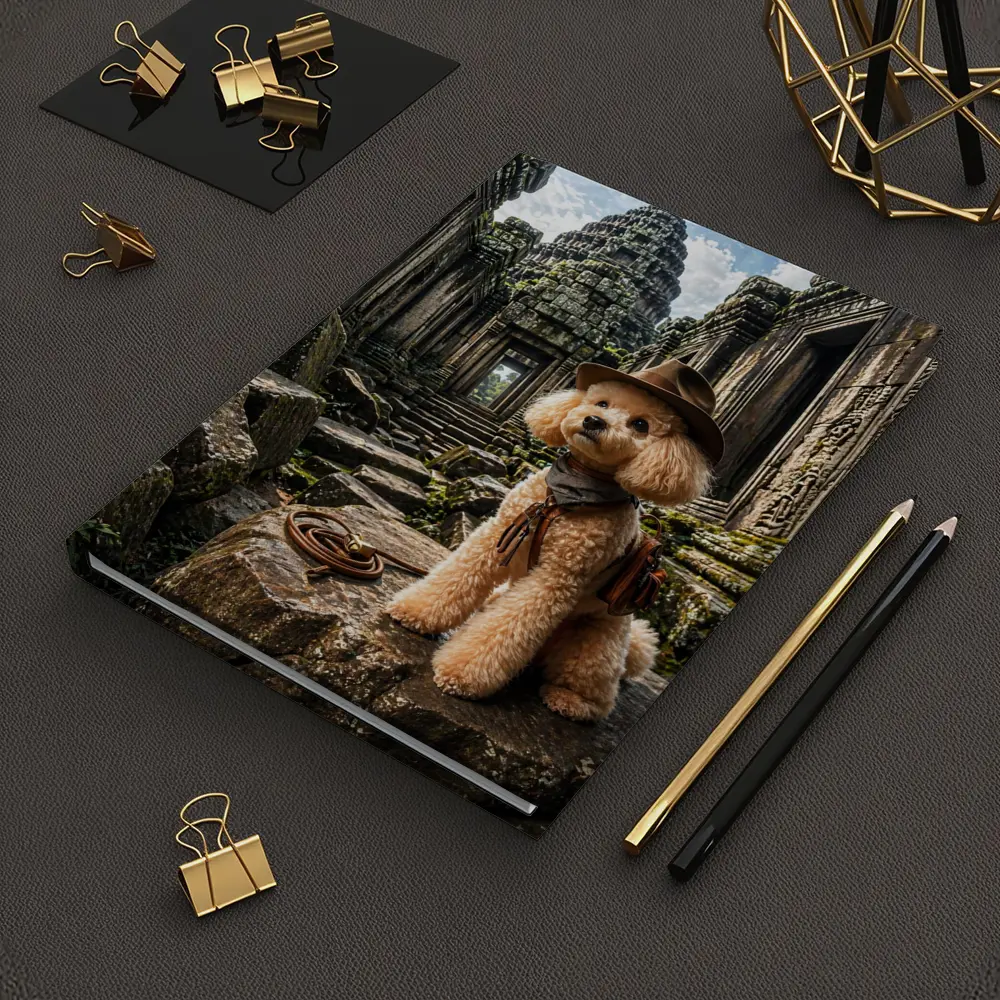 Poodle Adventurer Explorer Ancient Temple Ruins – Notebooks