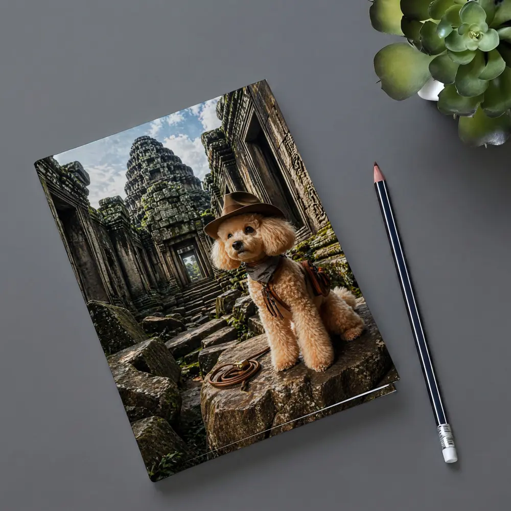 Poodle Adventurer Explorer Ancient Temple Ruins – Notebooks