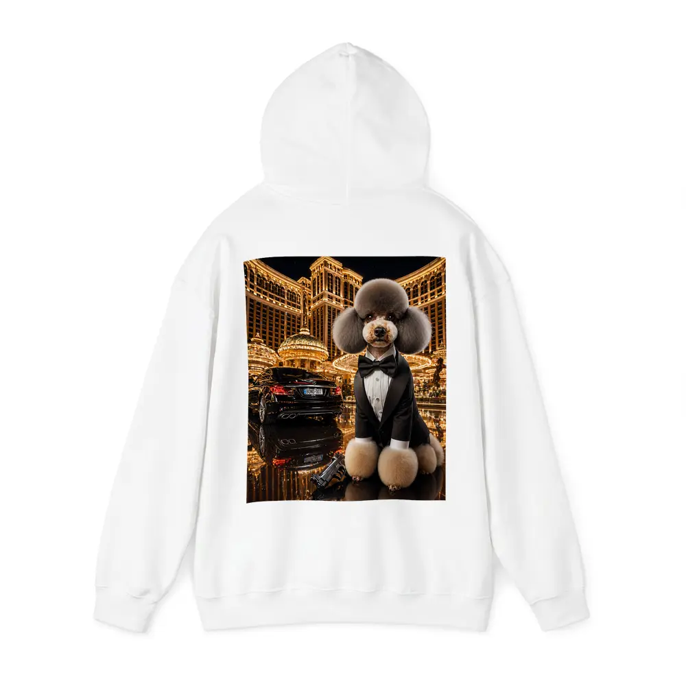 Poodle Tuxedo Spy Las Vegas Casino Night – Hoodies