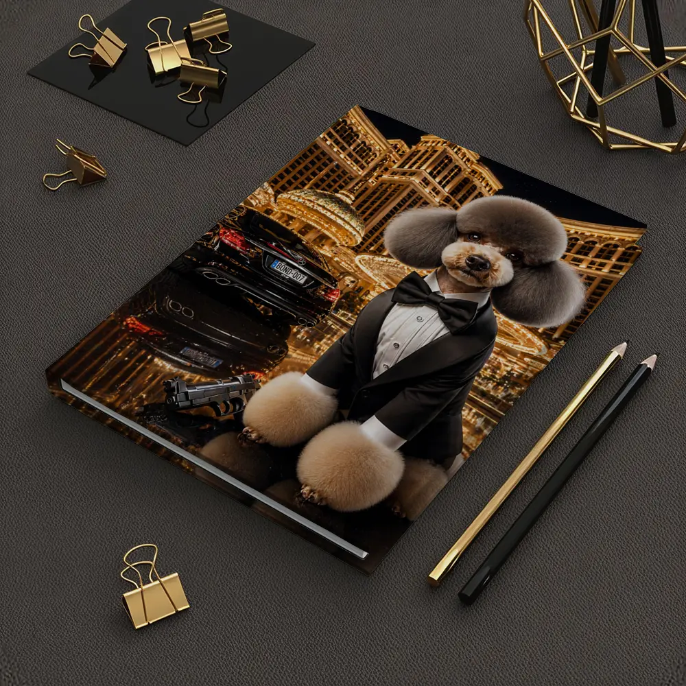 Poodle Tuxedo Spy Las Vegas Casino Night – Notebooks