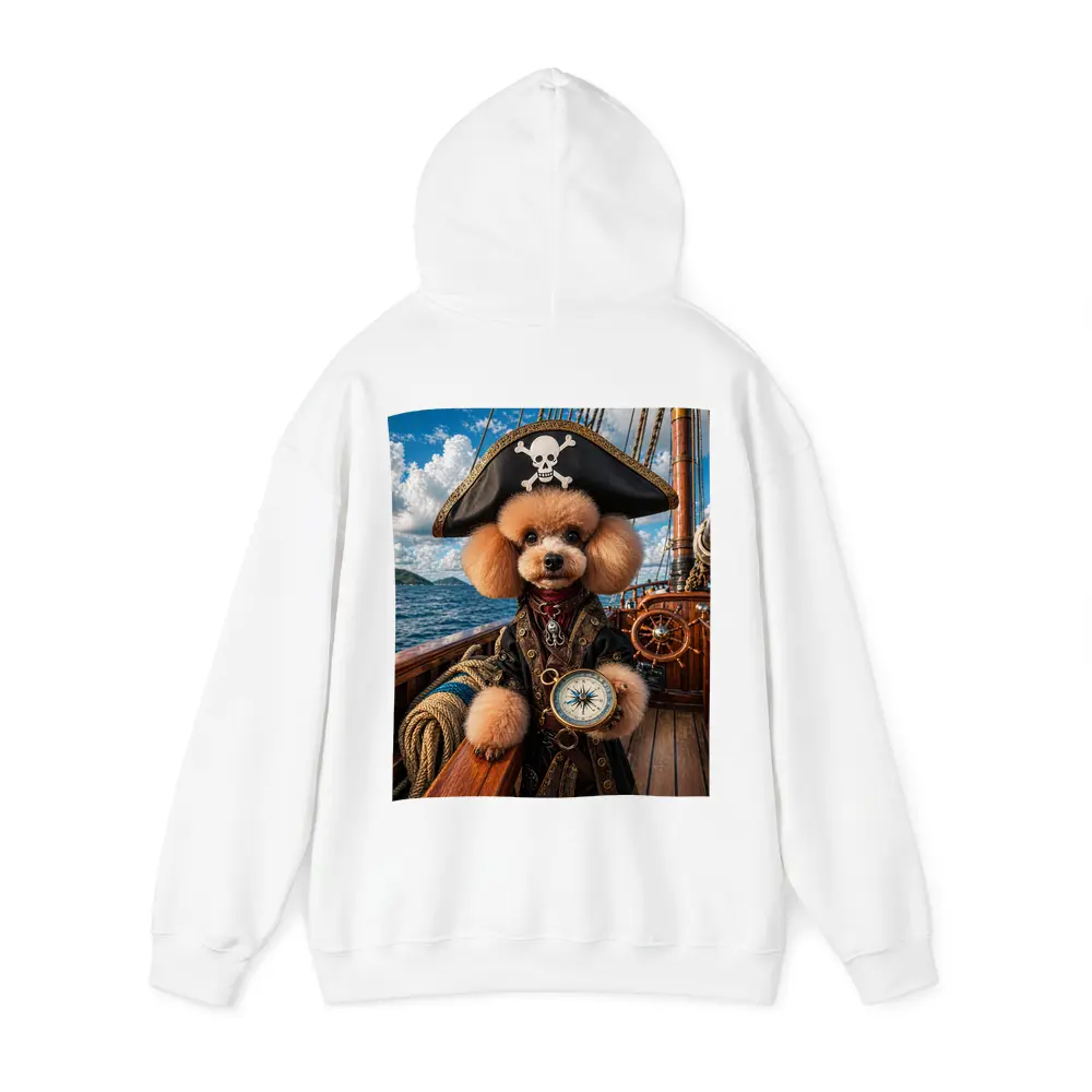 Poodle Pirate Captain on Caribbean Ship – Hoodies