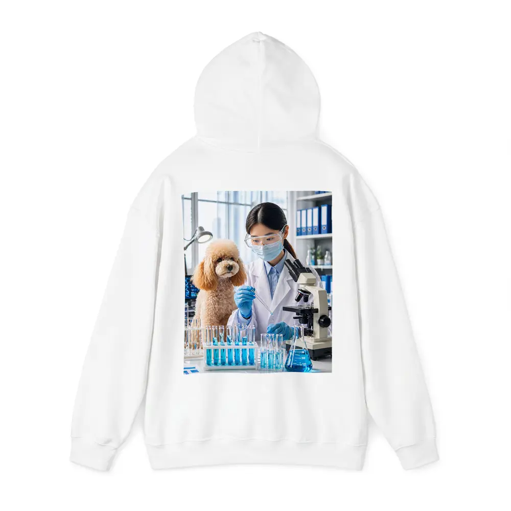 Poodle Scientist Conducting Lab Experiment – Hoodies