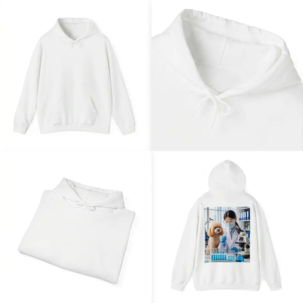 Poodle Scientist Conducting Lab Experiment – Hoodies