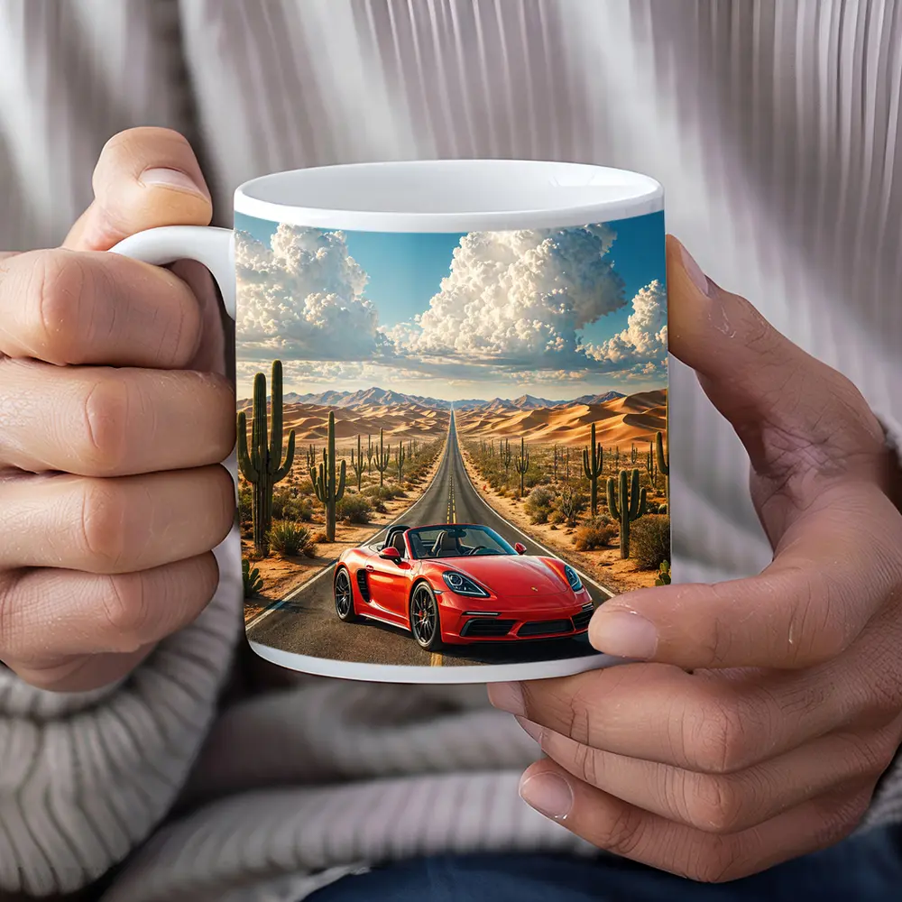 Porsche 718 Boxster Red Desert Road – Mugs