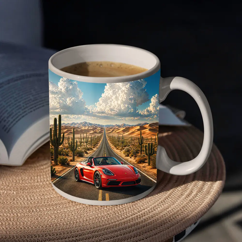 Porsche 718 Boxster Red Desert Road – Mugs