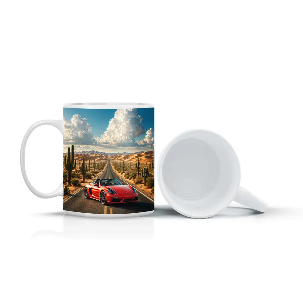 Porsche 718 Boxster Red Desert Road – Mugs
