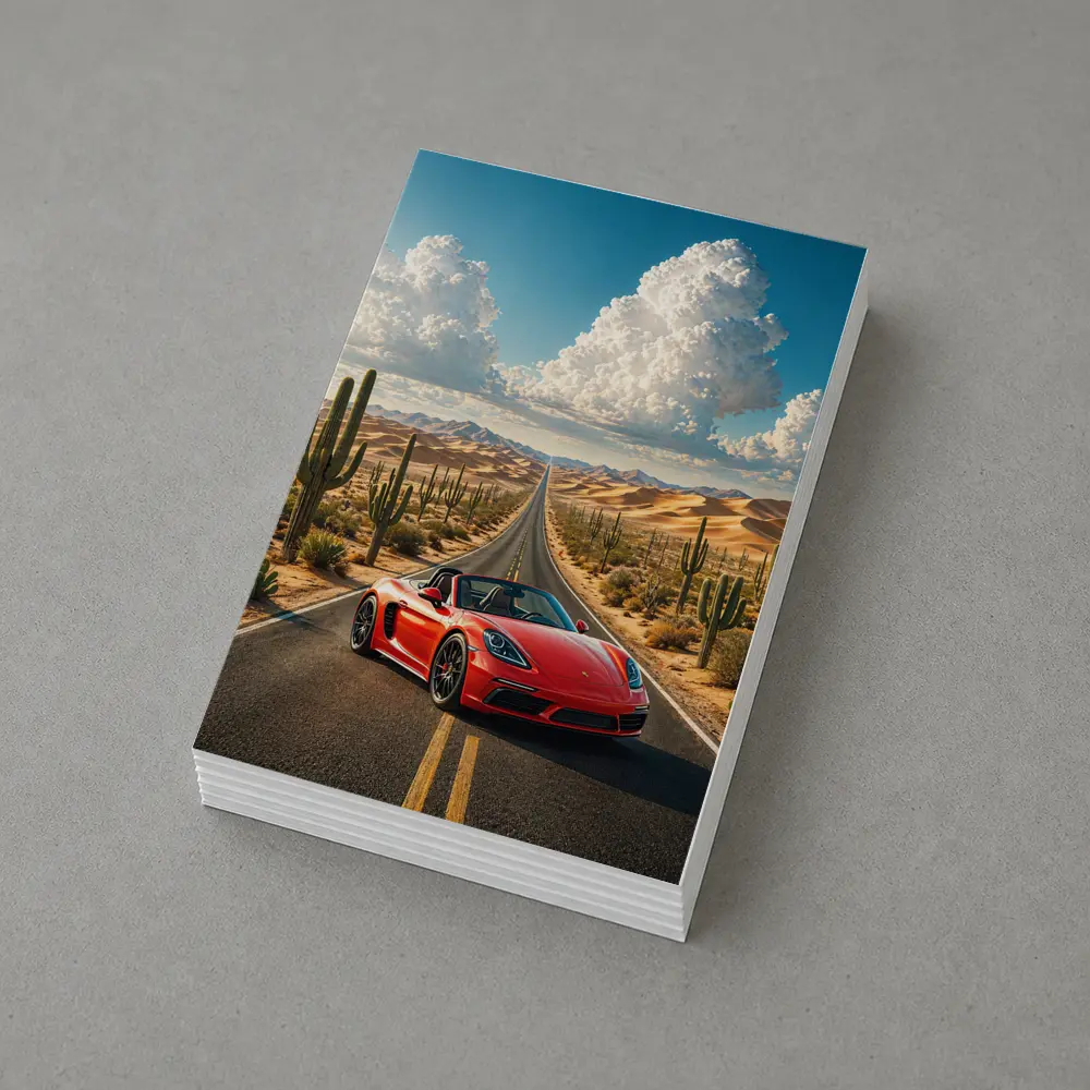 Porsche 718 Boxster Red Desert Road – Postcards