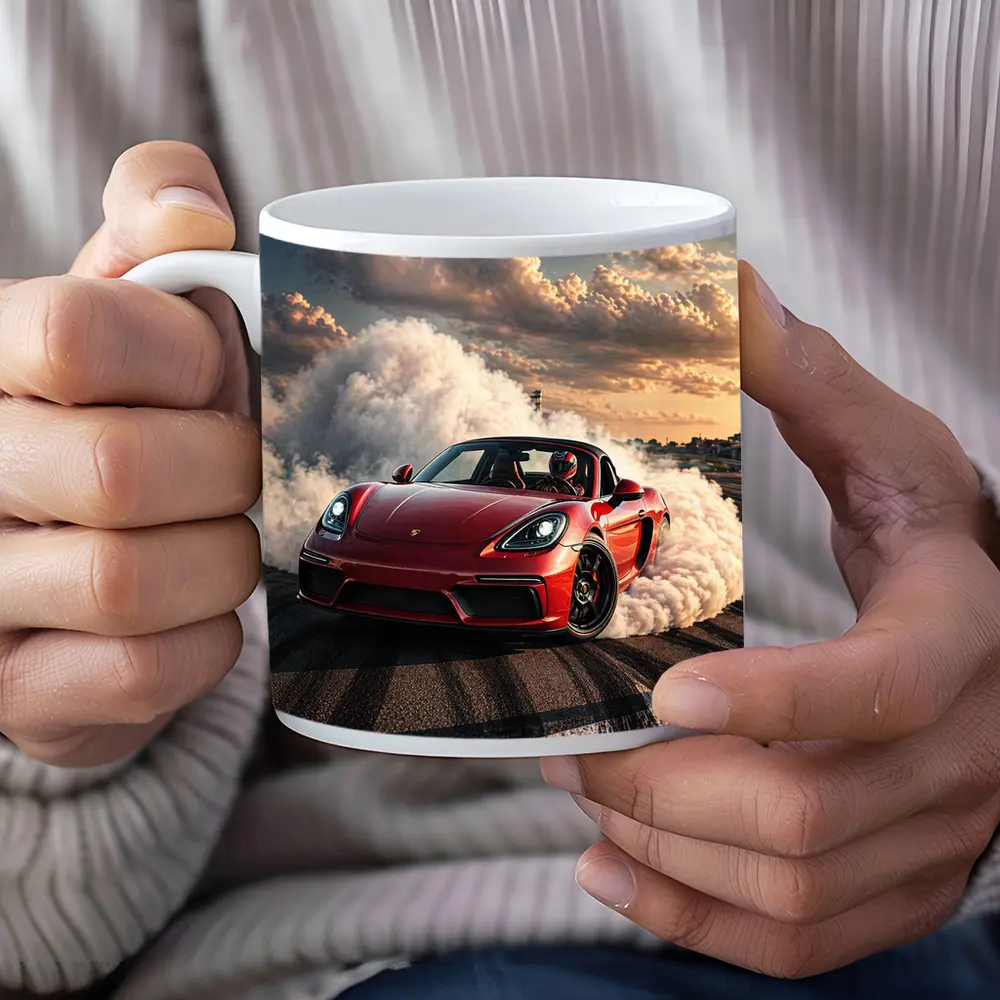Porsche Boxster Red Drift Smoke Track – Mugs