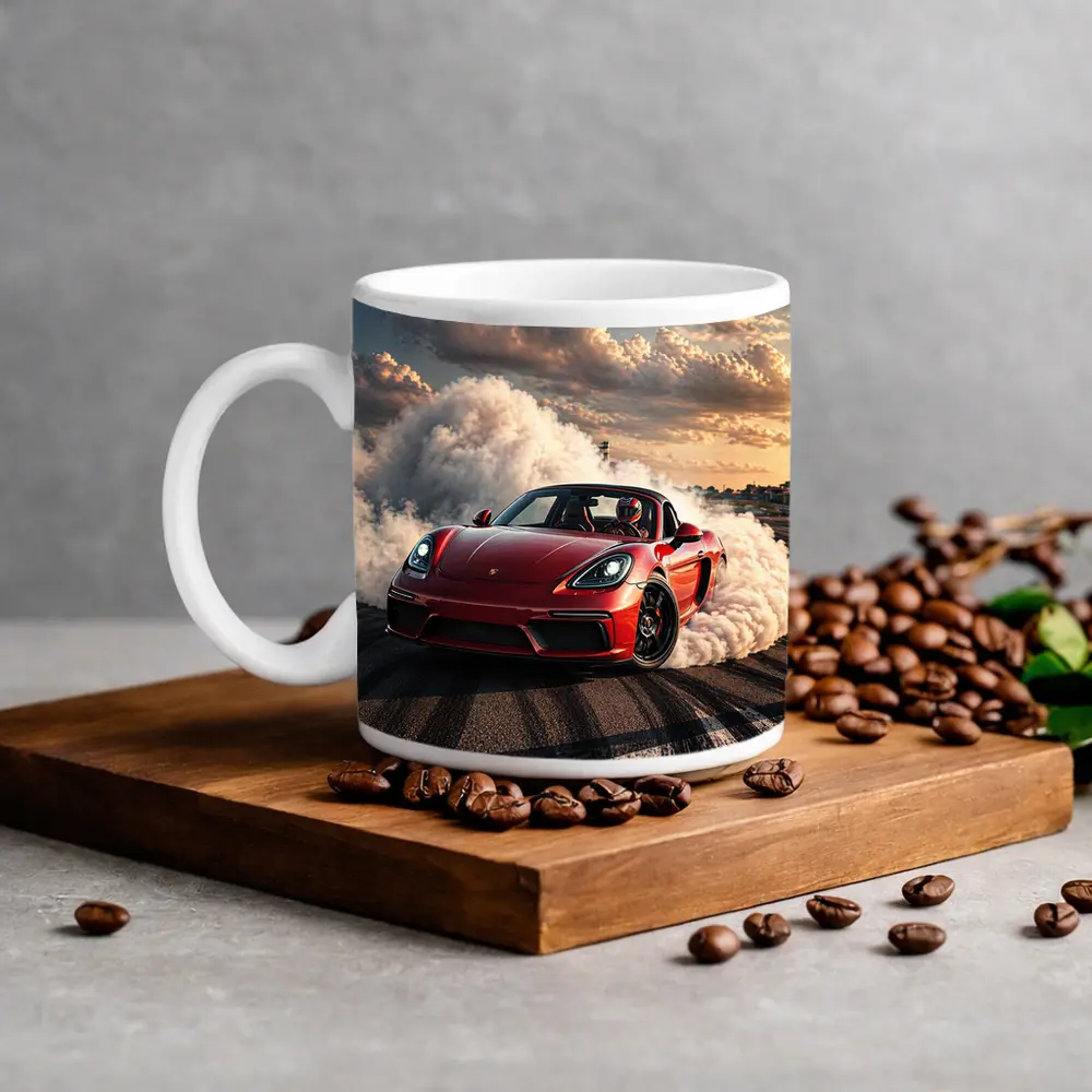 Porsche Boxster Red Drift Smoke Track – Mugs