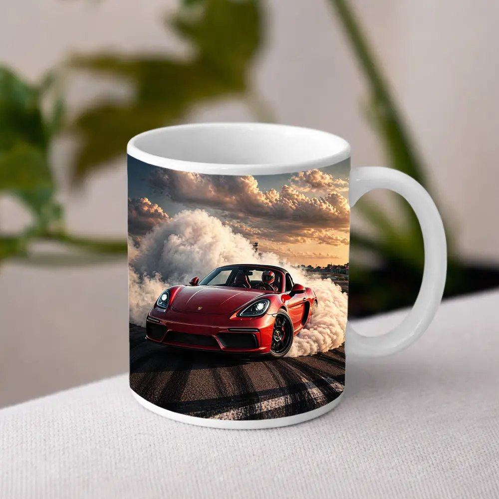 Porsche Boxster Red Drift Smoke Track – Mugs
